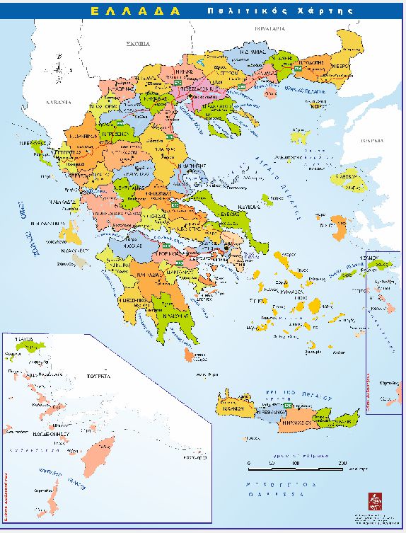 Χάρτης Ελλάδας Παιδικός