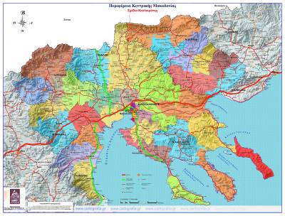 Περιφέρεια Κεντρικής Μακεδονίας - Χάρτης ΝΕΩΝ ΔΗΜΩΝ ΚΑΛΛΙΚΡΑΤΗ