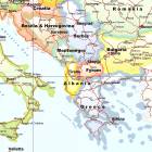 Χάρτης Ευρώπης (Αγγλικά) με κύριο οδικό δίκτυο