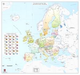Χάρτης Ευρώπης - Τα κράτη μέλη της Ευρωπαϊκής Ένωσης   107 X 120 cm