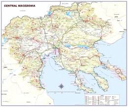Χάρτης Κεντρικής Μακεδονίας