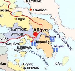 Χάρτης Ελλάδας- Σχέδιο Καλλικράτη (Όρια Νομών)