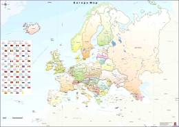 Χάρτης Ευρώπης (Αγγλικά)
