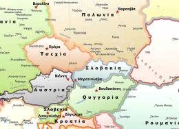 Χάρτης Ευρώπης αναλυτικός με οδικό δίκτυο