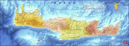 Χάρτης Νήσου Κρήτης (Ανάγλυφος)