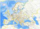 Χάρτης Ευρώπης αναλυτικός με οδικό δίκτυο