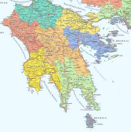 Χάρτης Με Όρια Νομών