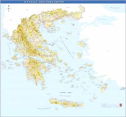 Χάρτης Ελλάδας- Σχέδιο Καλλικράτη (Όρια Νομών)