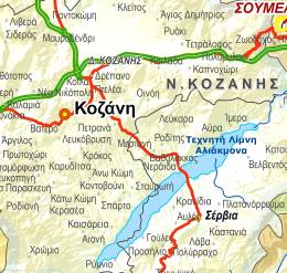 Χάρτης Κεντρικής Μακεδονίας (Λατινικά)