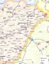 ΧΑΡΤΗΣ ΤΑΧΥΔΡΟΜΙΚΩΝ ΚΩΔΙΚΩΝ ΟΥΓΓΑΡΙΑ(POSTAL CODE MAP)