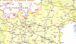 ΧΑΡΤΗΣ ΤΑΧΥΔΡΟΜΙΚΩΝ ΚΩΔΙΚΩΝ ΙΤΑΛΙΑΣ(POSTAL CODE MAP)