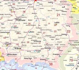 ΧΑΡΤΗΣ ΤΑΧΥΔΡΟΜΙΚΩΝ ΚΩΔΙΚΩΝ ΠΟΛΩΝΙΑΣ(POSTAL CODE MAP)