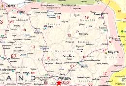 ΧΑΡΤΗΣ ΤΑΧΥΔΡΟΜΙΚΩΝ ΚΩΔΙΚΩΝ ΠΟΛΩΝΙΑΣ(POSTAL CODE MAP)
